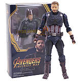 Фігурка Капітан Америка Marvel 14 см — колекційна фігурка Avengers із списом, рухомі елементи, подарунок фанату Marvel, фото 7