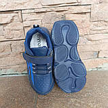 Кросівки на хлопчика на липучці Y.Top сині зі сріблом, фото 7