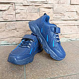 Кросівки на хлопчика на липучці Y.Top сині зі сріблом, фото 8