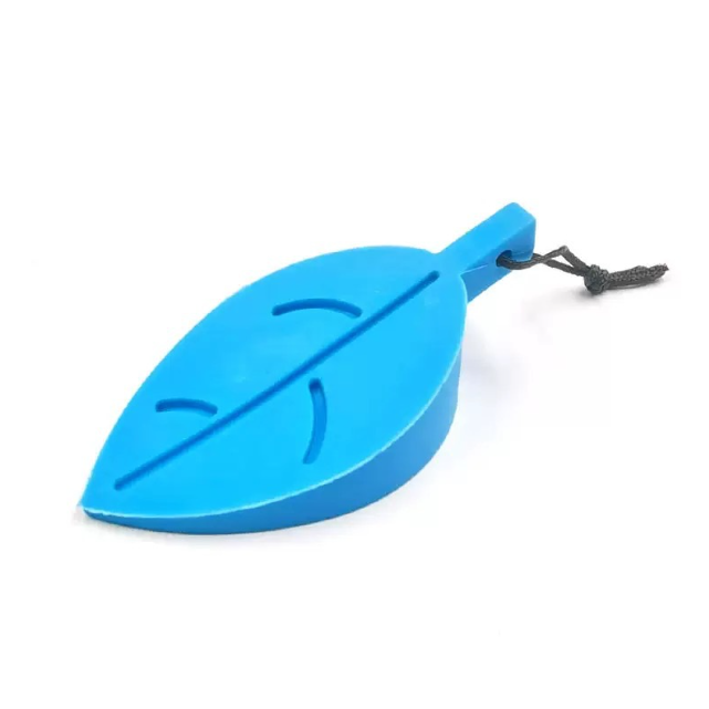 Підлоговий фіксатор для дверей "Листочок" Блакитний (00310/4), фото 1