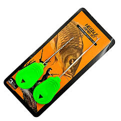 Набір короповий: голка, свердло, зелена плоска ручка в блістері Needle Combo Set 'GZ-12'