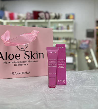 Відтінковий блиск-бальзам для губ Laneige Lip Glowy Balm Sweet Candy 10г, фото 3