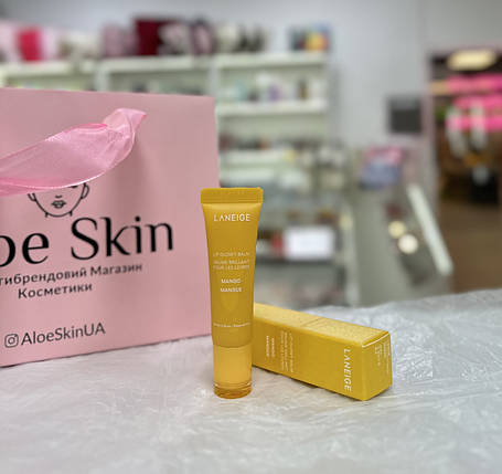 Відтінковий блиск-бальзам для губ Laneige Lip Glowy Balm Mango 10г, фото 2