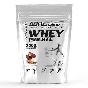 Ізолят Adrenaline Sport Nutrition Isolate 2000 g Карамель горіх