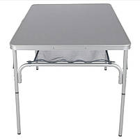 Туристичний Стіл Розкладний Bo-Camp Premium 118x78 cm Grey (1404423) Кемпінговий Складаний Столик для риболовлі, фото 2