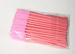 Нейлонова щіточка для брів і вій Starlet Professional, 50 шт/уп, Рожева