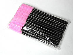 Нейлонова щіточка для брів і вій Starlet Professional, 50 шт/уп, Чорна