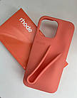 Кораловий чохол Rhode Peach Pit з блиском для губ для iPhone 12 pro max, фото 4