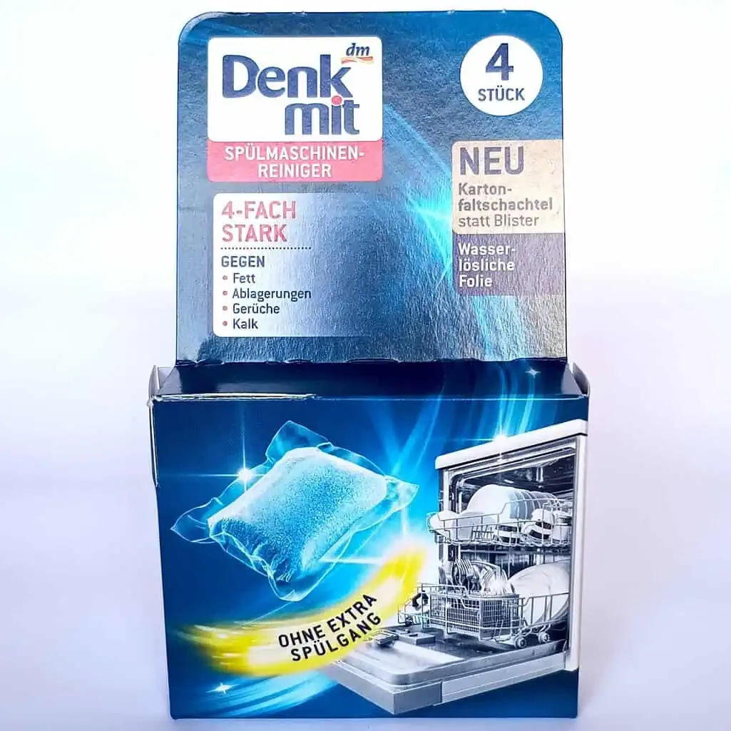 Очищувач для посудомийної машини Denkmit Spülmaschinenreiniger 4 шт — ефективне чищення від накипу та жиру