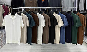 Чоловіча однотонна футболка поло