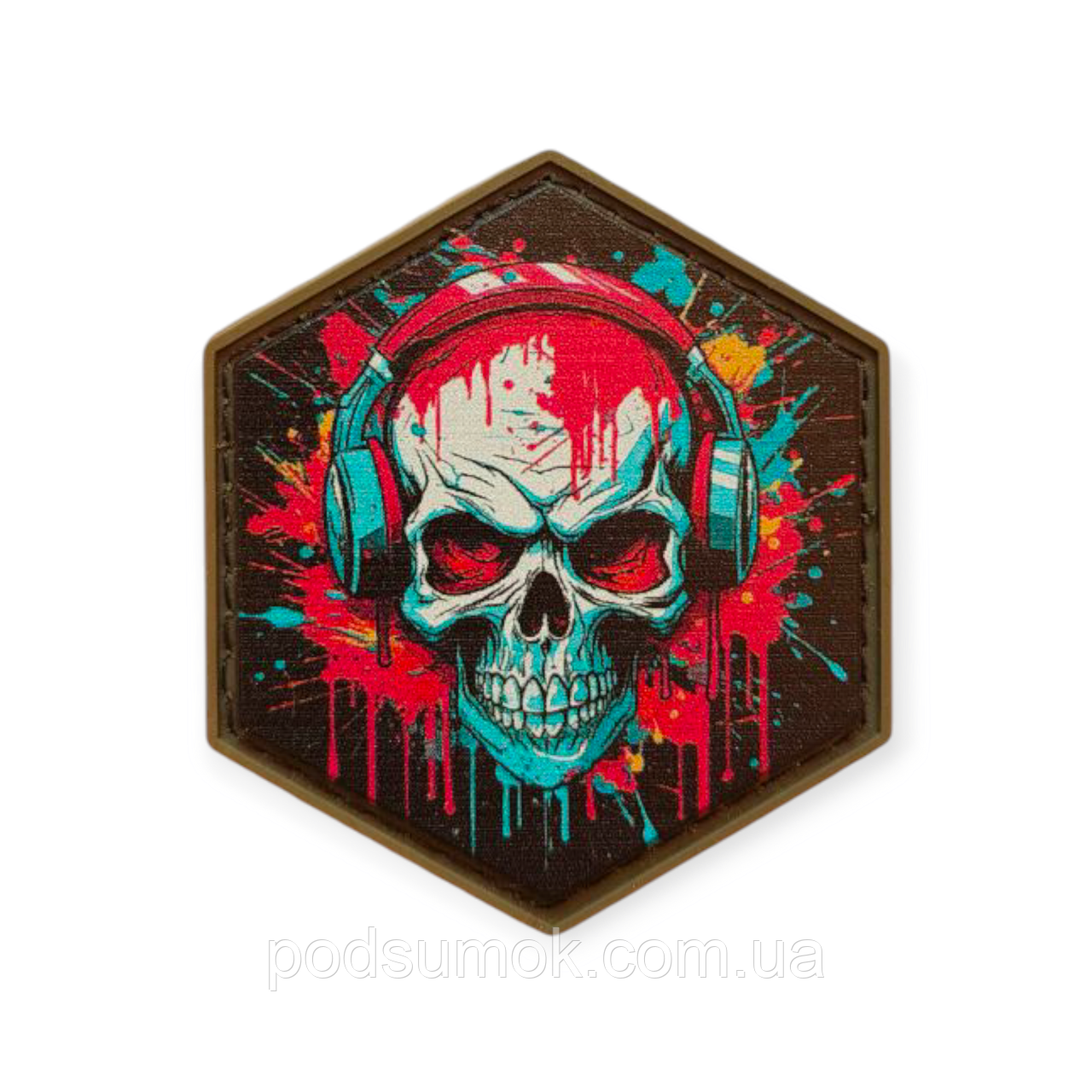 Шеврон ПВХ HEX PATCH H-22 на липучці для велкро патч гумовий, фото 1