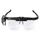 Окуляри лупа бінокулярні зі світлодіодним підсвічуванням 11642DC, фото 2