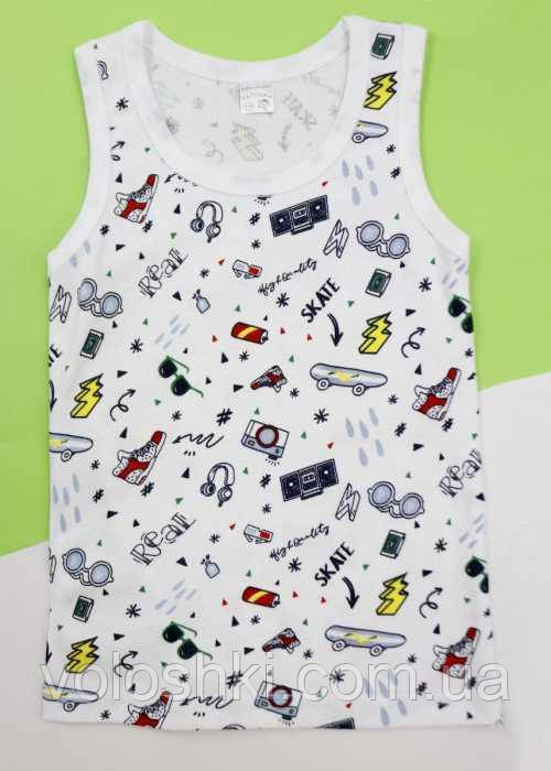 Майка для хлопчика, широка бретель, з малюнком Татошка (розмір 104), фото 1