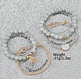 Жіночий годинник кварцовий  Geneva Білий + 4 браслета, фото 5