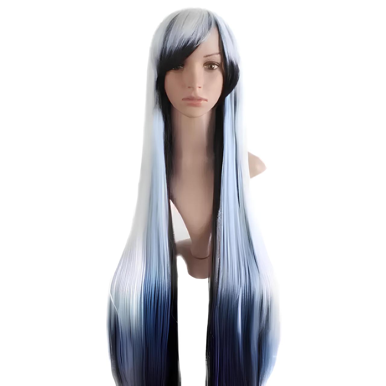 Довгі перуки мульти колір RESTEQ - 100см, білий, синій, чорний. пряме волосся, косплей, аніме