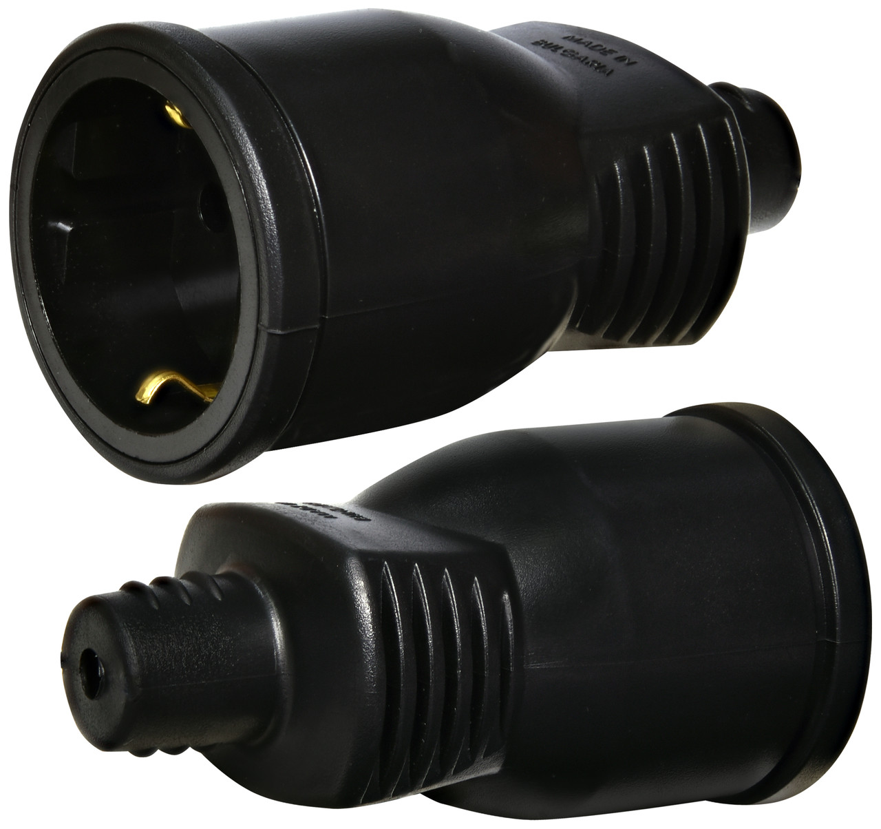 Розетка кабельна каучук 2P+PE 16A 250V IP20 ETI ERS-1 4481008 розбірна електрична (із заземленням Schuko), фото 1