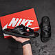 Чоловічі шкіряні літні шльопанці-сланці Nike Classic, Літні чоловічі чорні шльопанці Найк. Чоловіче взуття, фото 7