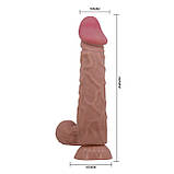 Фалоїмітатор Pretty Love Sliding Skin 9.4" Flesh, фото 10