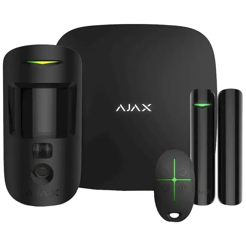 Ajax StarterKit Cam Plus HDR (8EU) UA black Комплект охоронної сигналізації