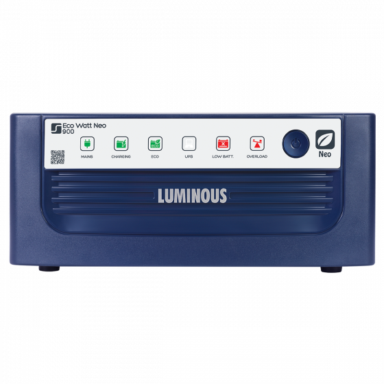 Інвертор LUMINOUS ECO WATT 900ВА 12В з захистом від перевантаження та трьохступеневою зарядкою BF