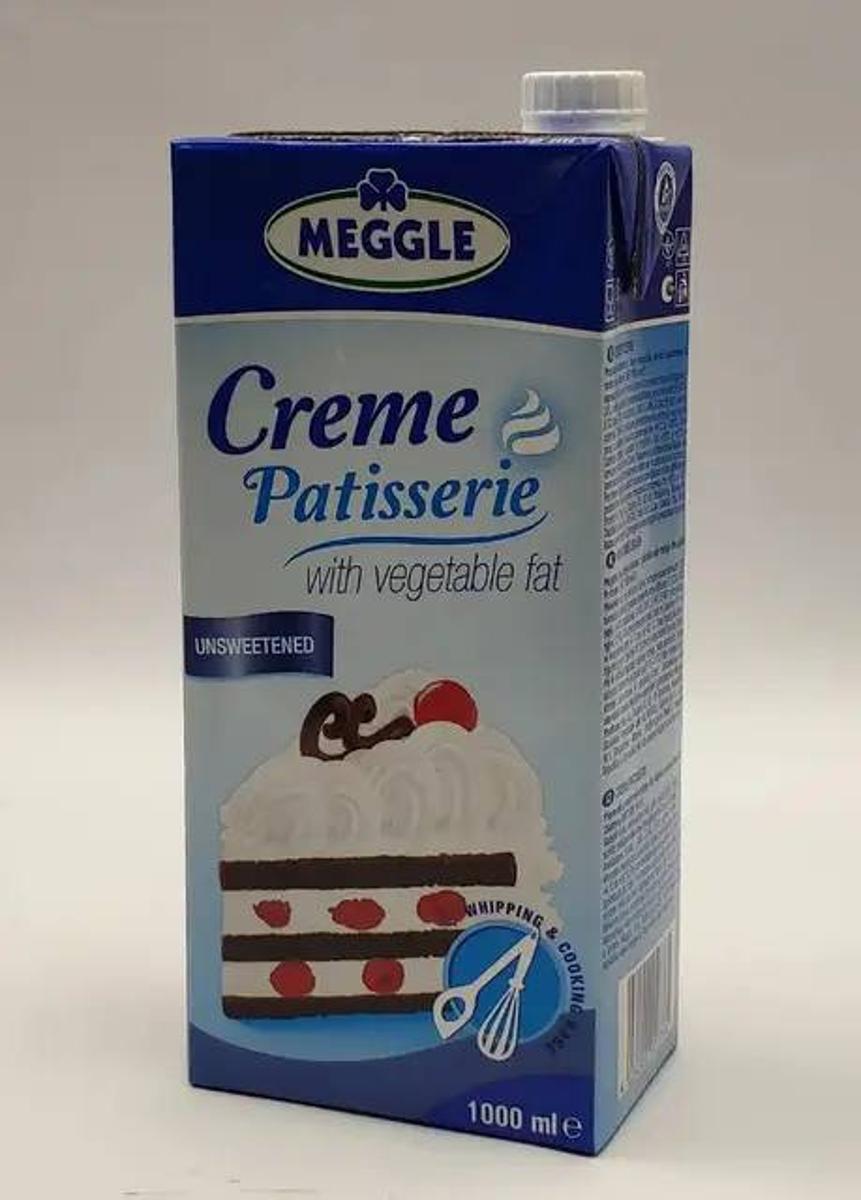 Вершки ультра-пастерізовані рослинні без цукру Creme Patisserie Meggle, фото 1