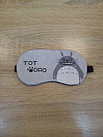 Маска для сну в горошок, заєць сіра