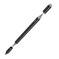 Двосторонній стилус HOCO GM111 Stylus Pen 3в1 для смартфонів і планшетів iOS/Android/iPad з ручкою Чорний