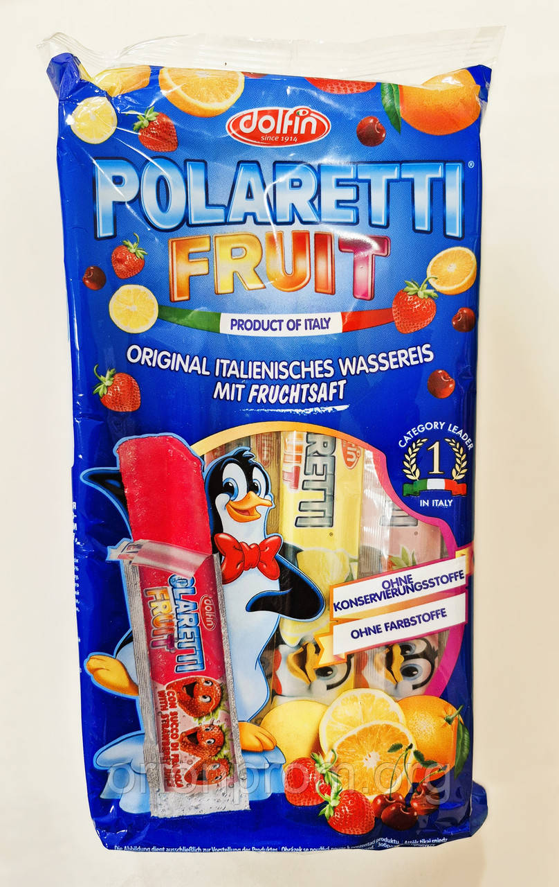 Фруктовий лід Dolfin Polaretti Fruit 10 пакетів, фото 1