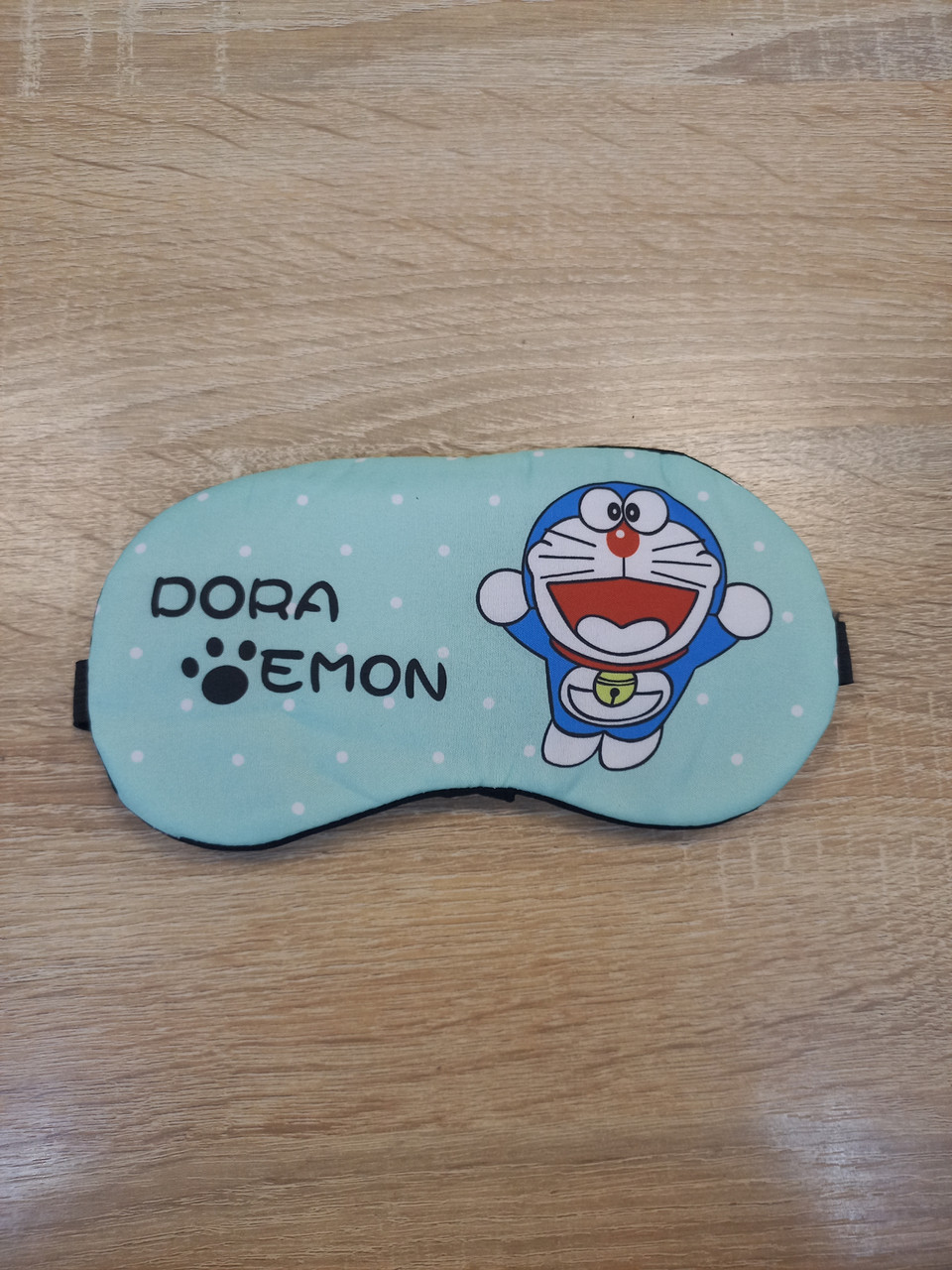 Маска для сну в горошок, мультгерой блакитна