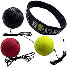 Файтбол тренажер для боксу з трьома м’ячами 20 г, 60 г, 80 г, Boxing Kumm