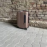 Валіза дорожня з розширенням WINGS 2011 модель DUBAI середня М 64x43x26см + 5см 63л РОЖЕВЕ ЗОЛОТО, фото 8