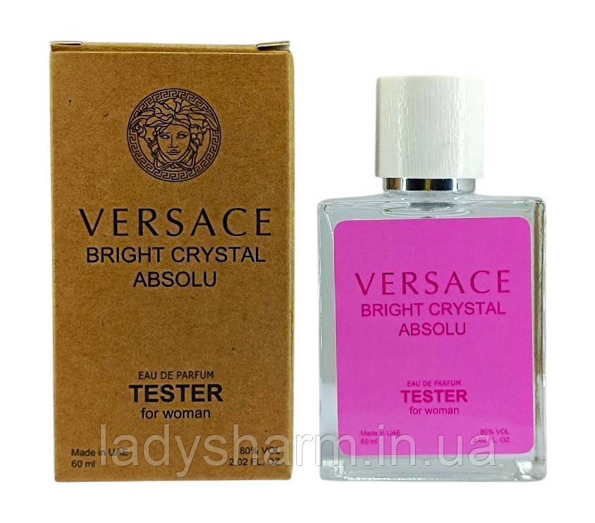 Жіночий тестер ВІП Versace Bright Crystal Absolu ( Брайт Кристал Абсолю ), 60 мл, фото 1
