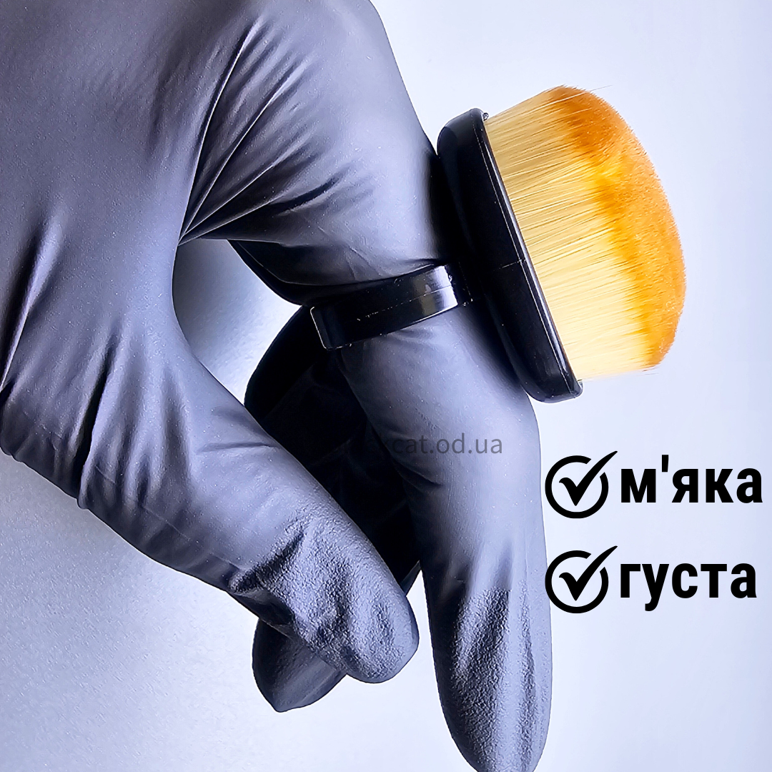 Щіточка зміталка для нігтів для змітання манікюрного пилу м'яка на палець, кільце, фото 1
