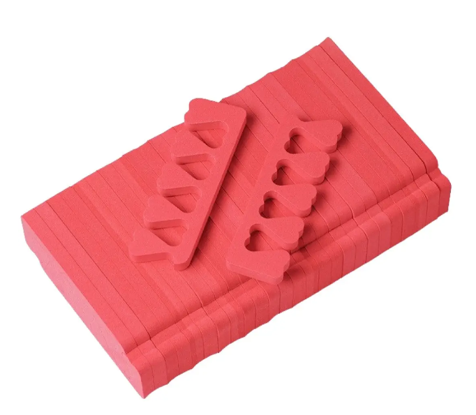 Розділювачі педикюрні щільні 50 пар червоні, фото 1