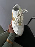 Білі шкіряні жіночі кросівки кроссовки Nk Cortez Wildflowers, фото 2