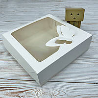 *10 шт* / Коробка / *h=6* / 200х200х60 мм / Біла / вікно-Метелик