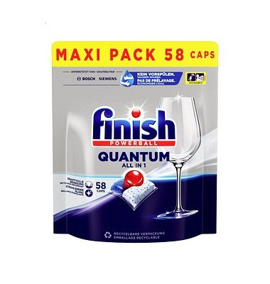 Капсули для посудомийної машини Finish Quantum All in 1 58 шт, фото 1