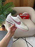 Білі шкіряні жіночі кросівки кроссовки Nike Cortez 'Valentines Day', фото 2
