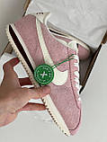 Рожеві замшеві жіночі кросівки NIKE CORTEZ VINTAGE SUEDE PINK Демісезонні кеди Найк Кортез, фото 6