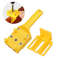 Кондуктор для шкантів Ø 6, 8, 10 мм - Столярний шаблон для складання меблів - yellow, фото 2