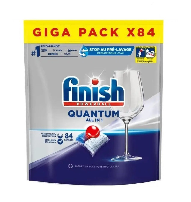 Капсули для посудомийної машини Finish Quantum All in 1 84 шт, фото 1