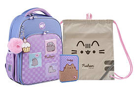 Шкільний набір YES S-78_Pusheen Playful (рюкзак, пенал, сумка) 130-145 см