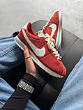 Червоні замшеві жіночі кросівки Nike Cortez Red  Демісезонні кеди Найк Кортез, фото 5