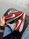 Червоні замшеві жіночі кросівки Nike Cortez Red  Демісезонні кеди Найк Кортез, фото 6