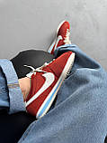 Червоні замшеві жіночі кросівки Nike Cortez Red  Демісезонні кеди Найк Кортез, фото 8