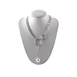 Намисто ланцюжок на шию з перлами перлини підвіска з перлинами пензлик, фото 2