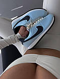 Блакитні текстильні жіночі кросівки Nk Cortez Vintage Light Blue Демісезонні кеди Найк Кортез, фото 8