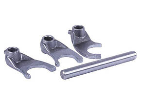 Вал КПП на бензиновий двигун СG150/200 + вилки, к-т: 3 шт., фото 1