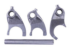 Вал КПП на бензиновий двигун СG150/200 + вилки, к-т: 3 шт., фото 3