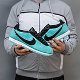 Блакитні шкіряні чоловічі кросівки Nike Cortez Демісезонні кеди Найк Кортез, фото 3